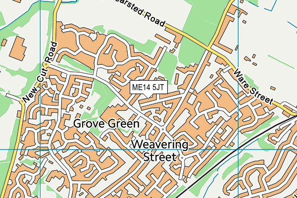 ME14 5JT map - OS VectorMap District (Ordnance Survey) ME14 5JT map - OS VectorMap District (Ordnance Survey)