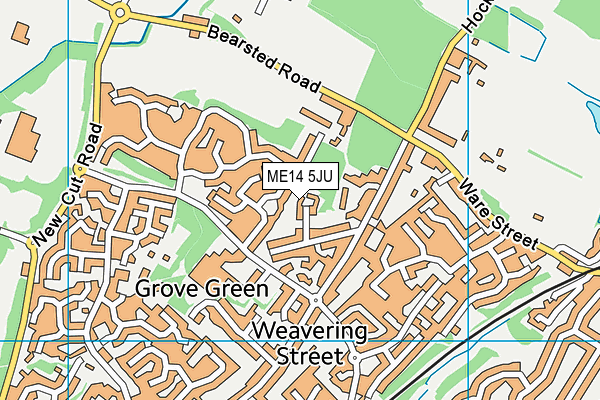 ME14 5JU map - OS VectorMap District (Ordnance Survey) ME14 5JU map - OS VectorMap District (Ordnance Survey)