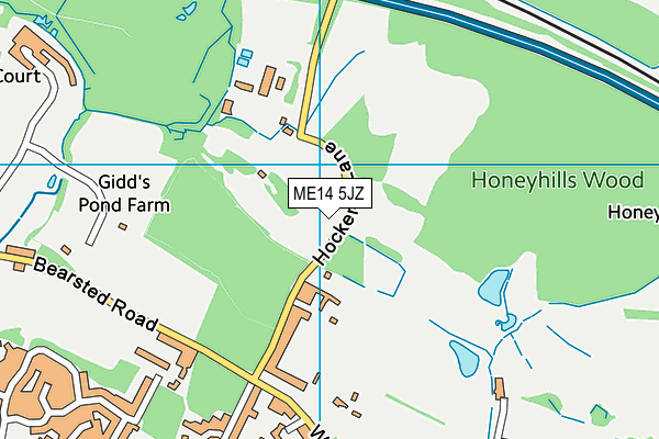 ME14 5JZ map - OS VectorMap District (Ordnance Survey)