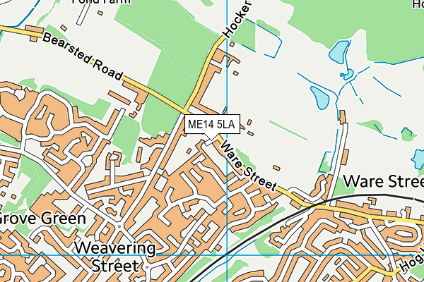 ME14 5LA map - OS VectorMap District (Ordnance Survey) ME14 5LA map - OS VectorMap District (Ordnance Survey)