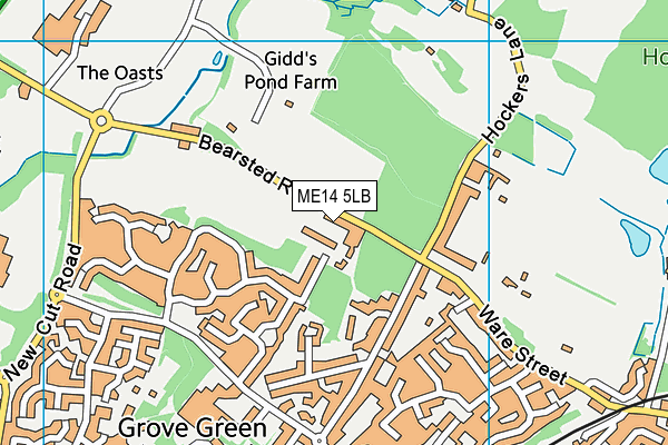 ME14 5LB map - OS VectorMap District (Ordnance Survey) ME14 5LB map - OS VectorMap District (Ordnance Survey)