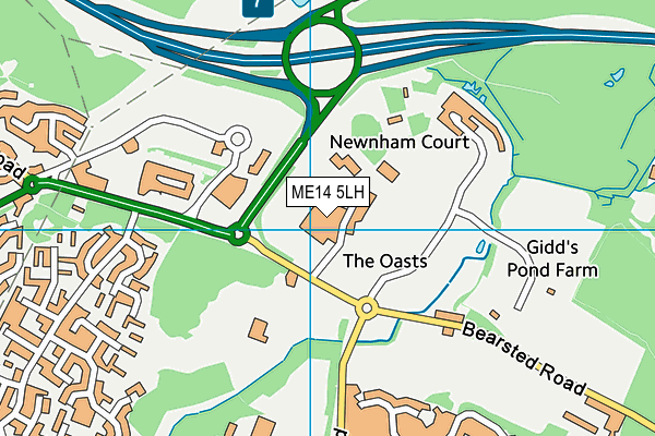 ME14 5LH map - OS VectorMap District (Ordnance Survey) ME14 5LH map - OS VectorMap District (Ordnance Survey)