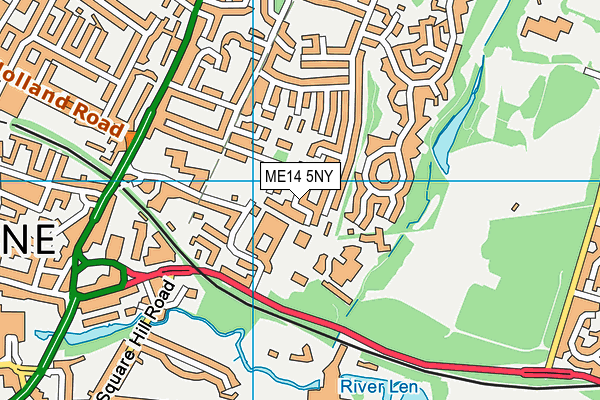 ME14 5NY map - OS VectorMap District (Ordnance Survey) ME14 5NY map - OS VectorMap District (Ordnance Survey)