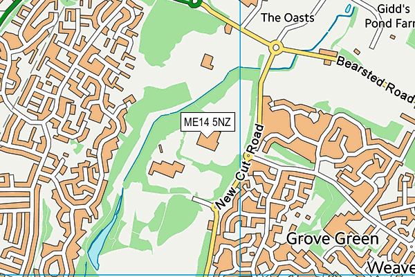 ME14 5NZ map - OS VectorMap District (Ordnance Survey)