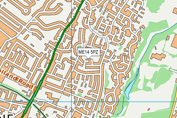 ME14 5PZ map - OS VectorMap District (Ordnance Survey) ME14 5PZ map - OS VectorMap District (Ordnance Survey)