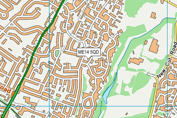 ME14 5QD map - OS VectorMap District (Ordnance Survey) ME14 5QD map - OS VectorMap District (Ordnance Survey)