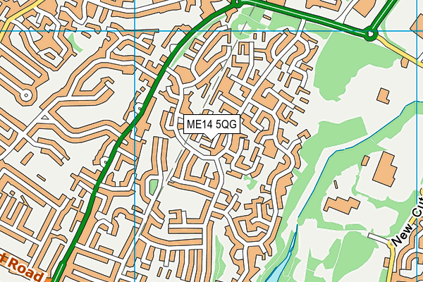 ME14 5QG map - OS VectorMap District (Ordnance Survey) ME14 5QG map - OS VectorMap District (Ordnance Survey)