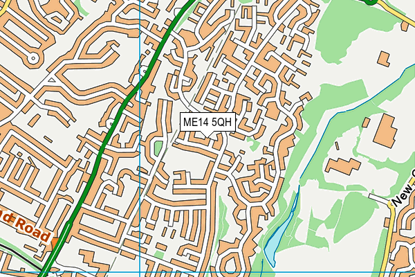 ME14 5QH map - OS VectorMap District (Ordnance Survey) ME14 5QH map - OS VectorMap District (Ordnance Survey)