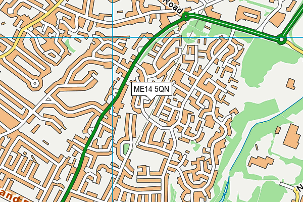 ME14 5QN map - OS VectorMap District (Ordnance Survey) ME14 5QN map - OS VectorMap District (Ordnance Survey)