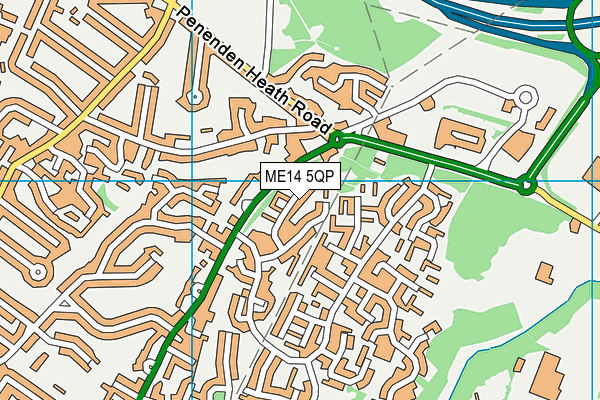 ME14 5QP map - OS VectorMap District (Ordnance Survey) ME14 5QP map - OS VectorMap District (Ordnance Survey)
