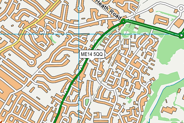 ME14 5QQ map - OS VectorMap District (Ordnance Survey) ME14 5QQ map - OS VectorMap District (Ordnance Survey)