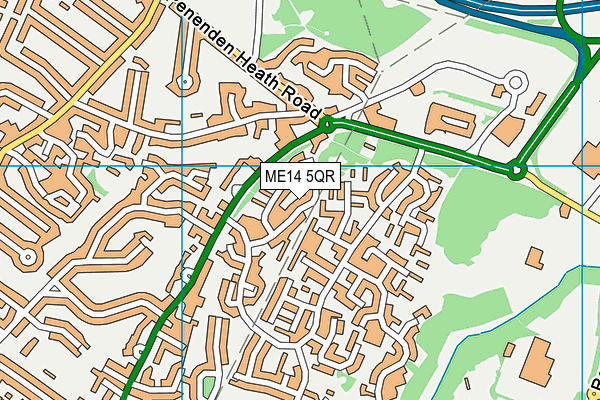 ME14 5QR map - OS VectorMap District (Ordnance Survey) ME14 5QR map - OS VectorMap District (Ordnance Survey)