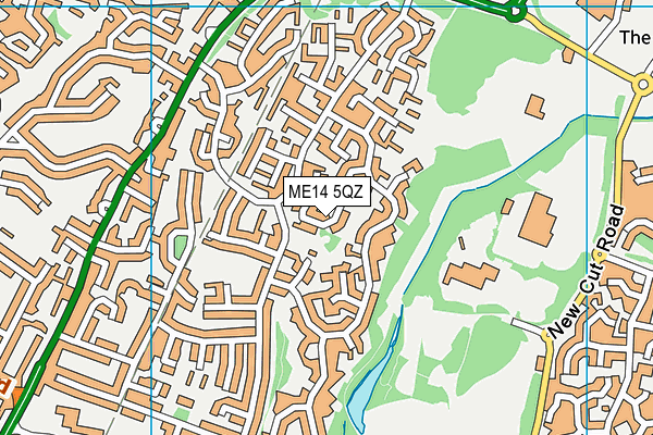ME14 5QZ map - OS VectorMap District (Ordnance Survey) ME14 5QZ map - OS VectorMap District (Ordnance Survey)