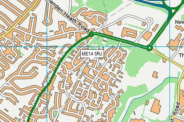 ME14 5RJ map - OS VectorMap District (Ordnance Survey) ME14 5RJ map - OS VectorMap District (Ordnance Survey)