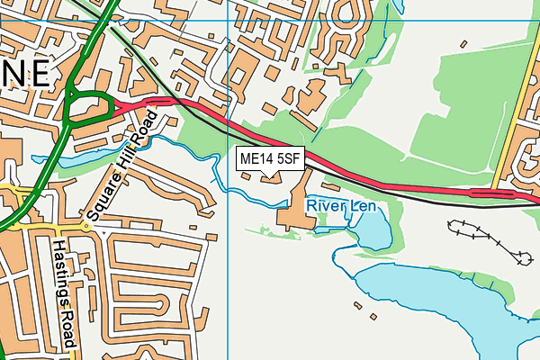 ME14 5SF map - OS VectorMap District (Ordnance Survey) ME14 5SF map - OS VectorMap District (Ordnance Survey)