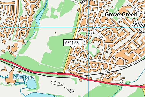 ME14 5SL map - OS VectorMap District (Ordnance Survey) ME14 5SL map - OS VectorMap District (Ordnance Survey)