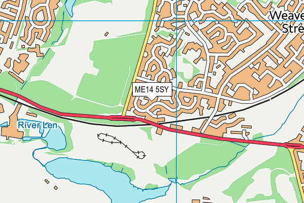 ME14 5SY map - OS VectorMap District (Ordnance Survey) ME14 5SY map - OS VectorMap District (Ordnance Survey)