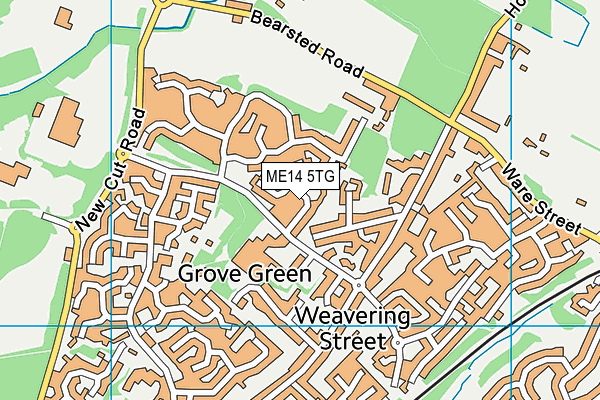 ME14 5TG map - OS VectorMap District (Ordnance Survey) ME14 5TG map - OS VectorMap District (Ordnance Survey)