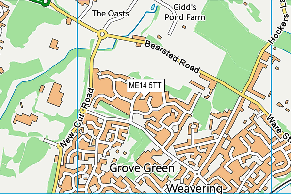 ME14 5TT map - OS VectorMap District (Ordnance Survey) ME14 5TT map - OS VectorMap District (Ordnance Survey)