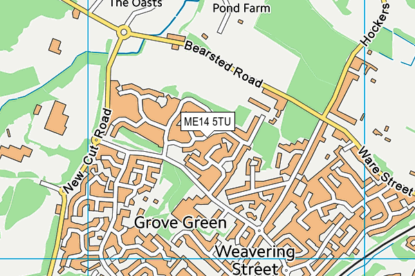 ME14 5TU map - OS VectorMap District (Ordnance Survey) ME14 5TU map - OS VectorMap District (Ordnance Survey)