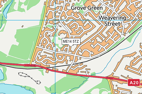 ME14 5TZ map - OS VectorMap District (Ordnance Survey) ME14 5TZ map - OS VectorMap District (Ordnance Survey)