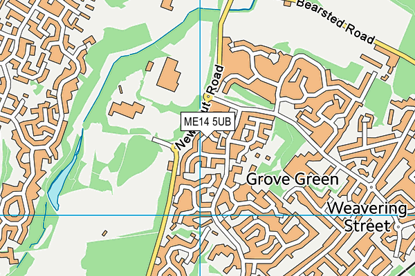 ME14 5UB map - OS VectorMap District (Ordnance Survey) ME14 5UB map - OS VectorMap District (Ordnance Survey)