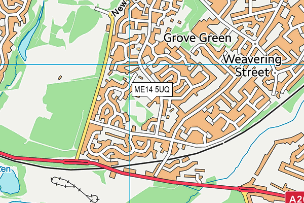 ME14 5UQ map - OS VectorMap District (Ordnance Survey) ME14 5UQ map - OS VectorMap District (Ordnance Survey)