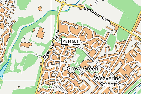 ME14 5UT map - OS VectorMap District (Ordnance Survey) ME14 5UT map - OS VectorMap District (Ordnance Survey)