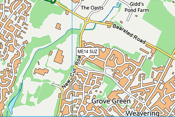 ME14 5UZ map - OS VectorMap District (Ordnance Survey) ME14 5UZ map - OS VectorMap District (Ordnance Survey)