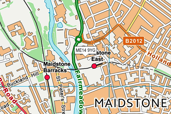 ME14 9YG map - OS VectorMap District (Ordnance Survey) ME14 9YG map - OS VectorMap District (Ordnance Survey)
