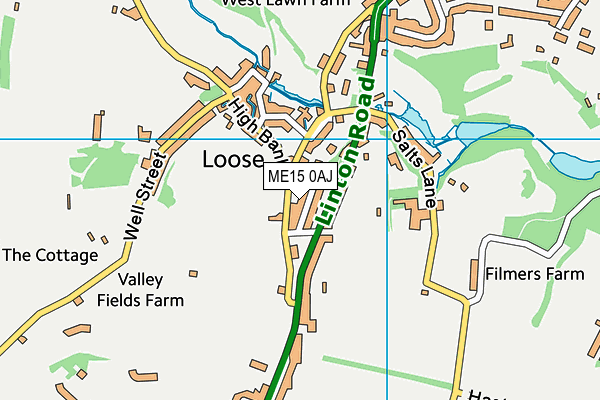 ME15 0AJ map - OS VectorMap District (Ordnance Survey) ME15 0AJ map - OS VectorMap District (Ordnance Survey)