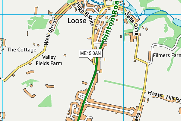 ME15 0AN map - OS VectorMap District (Ordnance Survey)