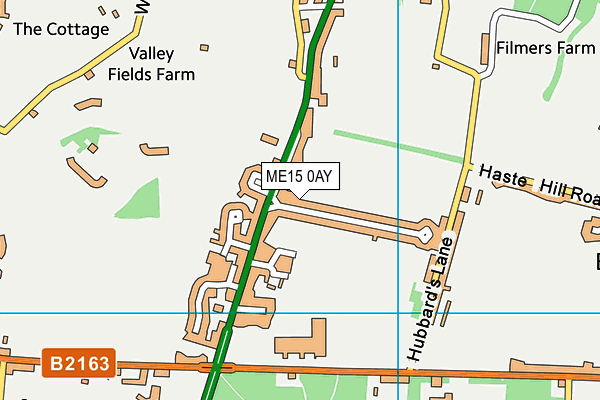 ME15 0AY map - OS VectorMap District (Ordnance Survey) ME15 0AY map - OS VectorMap District (Ordnance Survey)