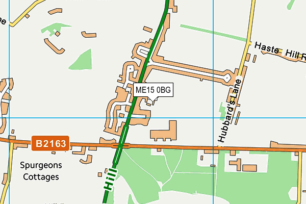 ME15 0BG map - OS VectorMap District (Ordnance Survey) ME15 0BG map - OS VectorMap District (Ordnance Survey)