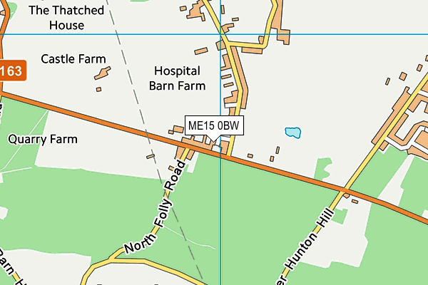 ME15 0BW map - OS VectorMap District (Ordnance Survey)