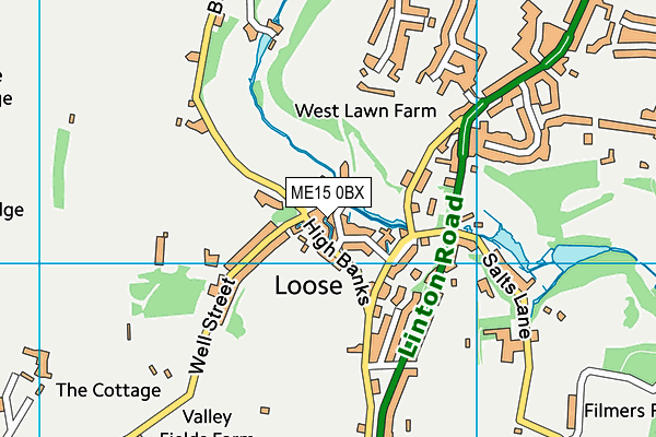 ME15 0BX map - OS VectorMap District (Ordnance Survey) ME15 0BX map - OS VectorMap District (Ordnance Survey)