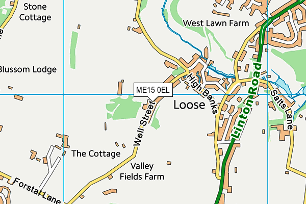 ME15 0EL map - OS VectorMap District (Ordnance Survey)