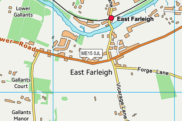 ME15 0JL map - OS VectorMap District (Ordnance Survey)