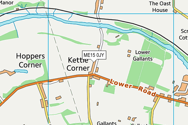 ME15 0JY map - OS VectorMap District (Ordnance Survey)