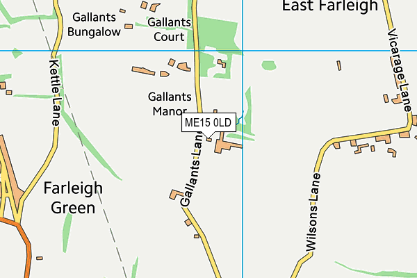 ME15 0LD map - OS VectorMap District (Ordnance Survey)