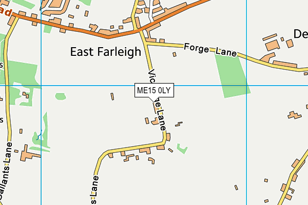 ME15 0LY map - OS VectorMap District (Ordnance Survey) ME15 0LY map - OS VectorMap District (Ordnance Survey)