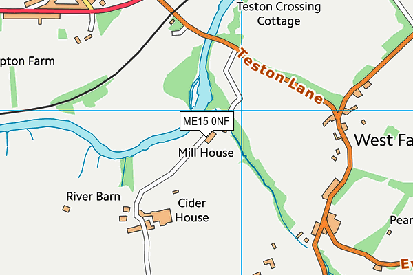ME15 0NF map - OS VectorMap District (Ordnance Survey)