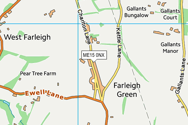 ME15 0NX map - OS VectorMap District (Ordnance Survey)