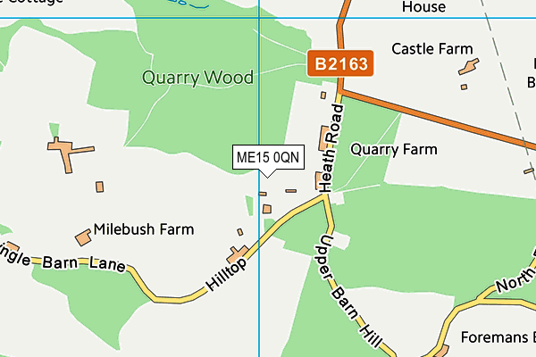 ME15 0QN map - OS VectorMap District (Ordnance Survey)