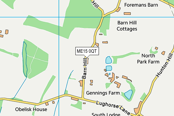 ME15 0QT map - OS VectorMap District (Ordnance Survey)