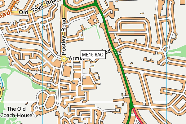 ME15 6AQ map - OS VectorMap District (Ordnance Survey) ME15 6AQ map - OS VectorMap District (Ordnance Survey)