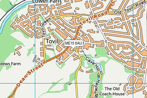ME15 6AU map - OS VectorMap District (Ordnance Survey)