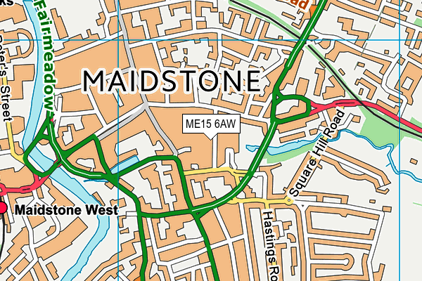ME15 6AW map - OS VectorMap District (Ordnance Survey) ME15 6AW map - OS VectorMap District (Ordnance Survey)