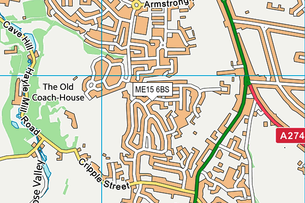 ME15 6BS map - OS VectorMap District (Ordnance Survey) ME15 6BS map - OS VectorMap District (Ordnance Survey)