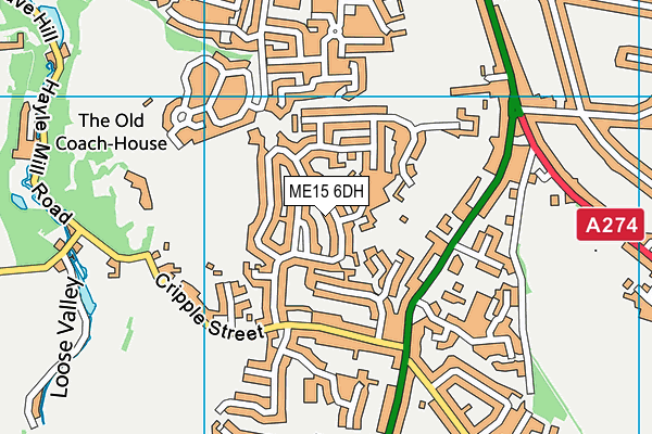 ME15 6DH map - OS VectorMap District (Ordnance Survey) ME15 6DH map - OS VectorMap District (Ordnance Survey)